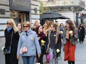 Members of Equal Opportunities in Mentoring Walk organized by European movement in Serbia, OSCE Mission to Serbia, Erste bank and Embassy of the United States, 5th of November 2016 in Belgrade